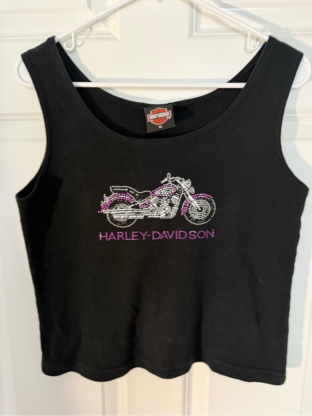 Vintage Y2K Harley-Davidson Rhinestone Motorcycle Top - Pacific Honolulu HI